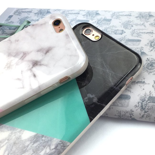 Marble Meets The Fashion Colors iPhone Case - SOLONY