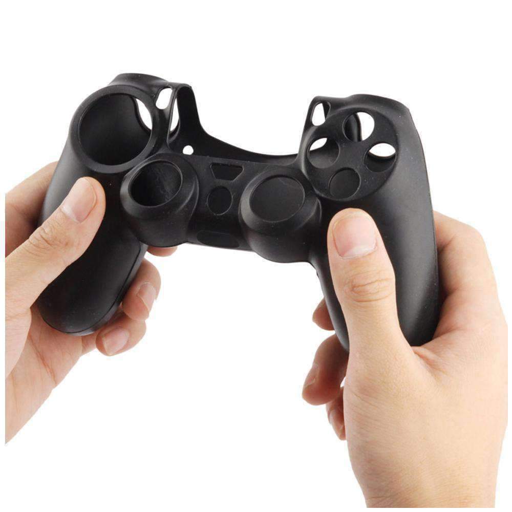Exible Silicone Protective Case for Sony PS4 Game Controller - Black - SOLONY