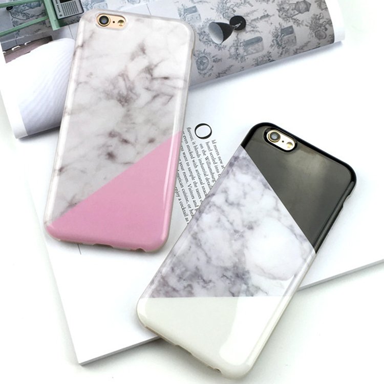 Marble Meets The Fashion Colors iPhone Case - SOLONY