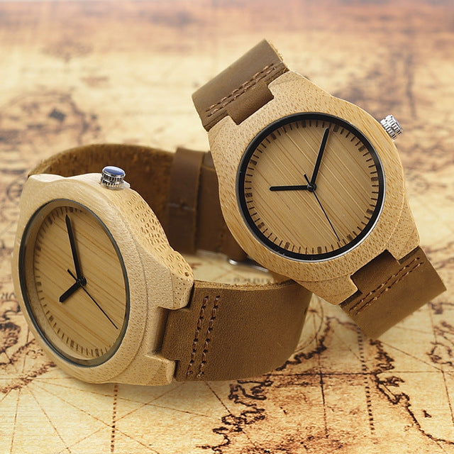 Lovers' Dress Wooden Watches Natural - SOLONY