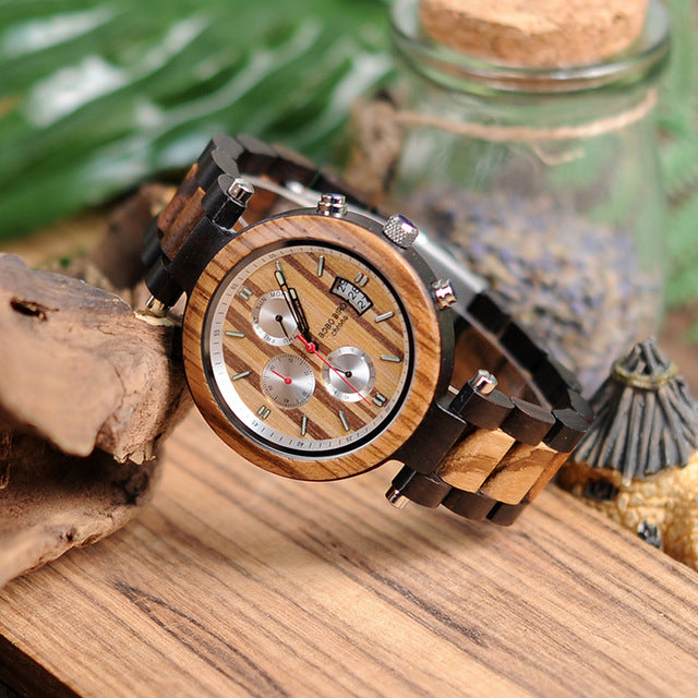 P17 Wooden Mens Watches Bearing Design - SOLONY