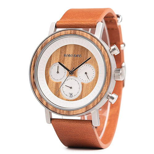 Wooden Stainless Steel Men Watches Top - SOLONY