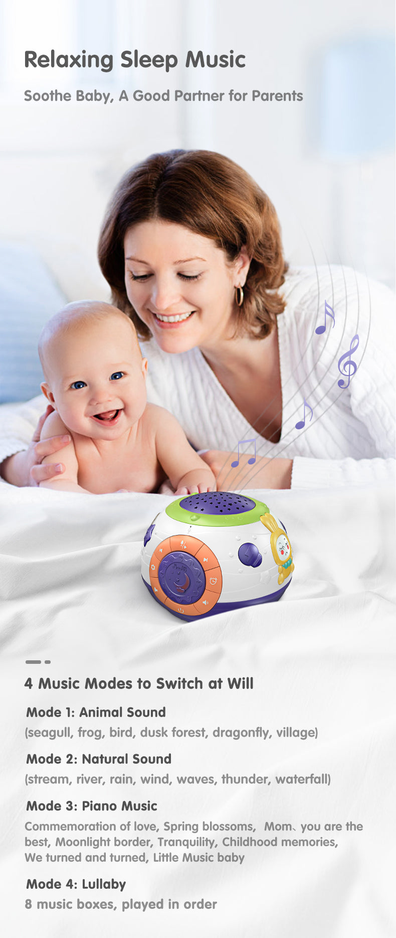 Story Ball Lamp Glowing Soothing Baby Sleeping Lamp - SHOPSOLONY