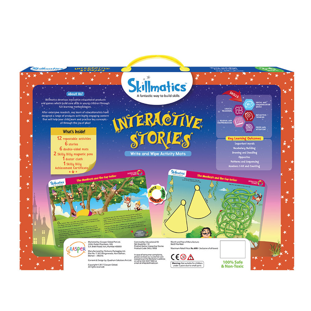 Skillmatics Interactive Stories - Teach Kids Moral, Reflective - SOLONY