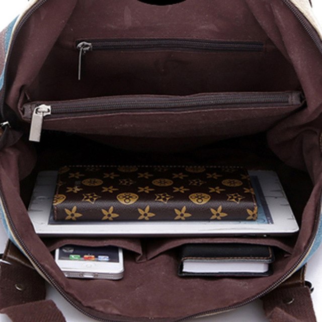 Luxury Handbags Women Bags Designer Canvas Striped - SHOPSOLONY