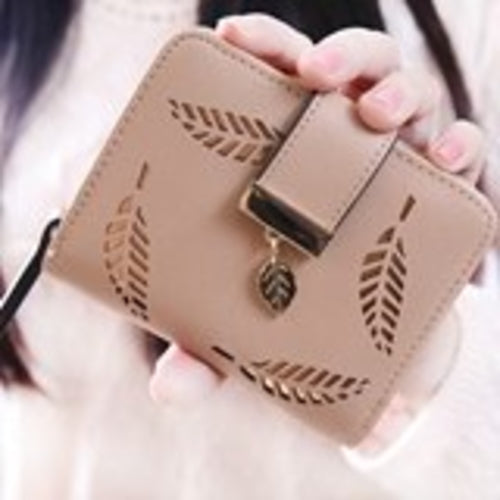 Best sale wallet women Leaf Bifold PU Leather - SHOPSOLONY