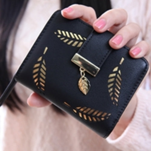 Best sale wallet women Leaf Bifold PU Leather - SHOPSOLONY