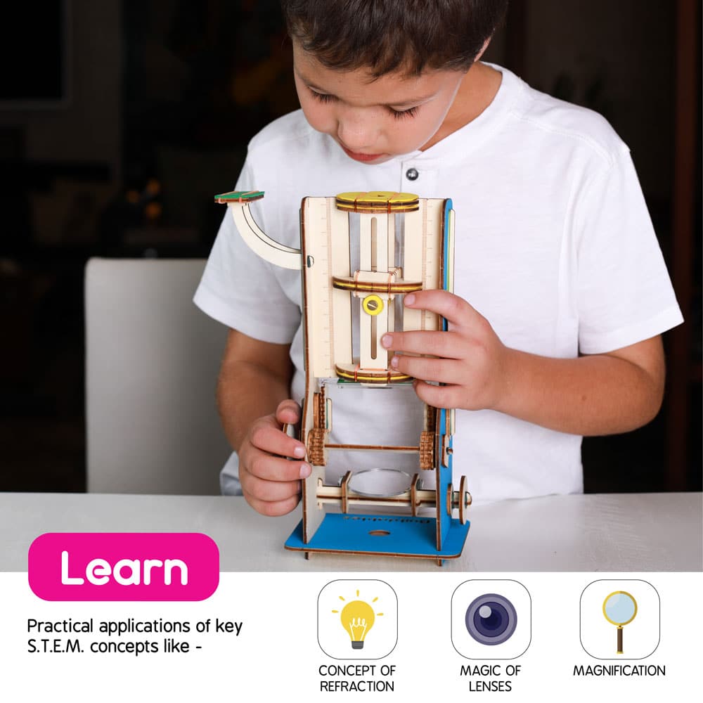 Skillmatics Buildables Compound Microscope - Kids Build This to Learn - SOLONY