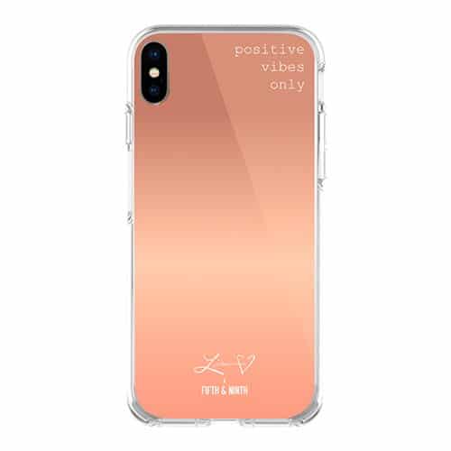 Positive Vibes iPhone X/XS Case - Rose Gold Mirror Finish - SOLONY
