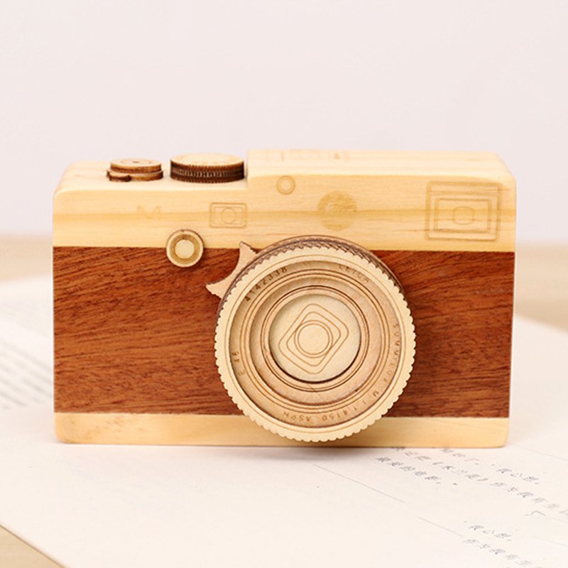 Wood Camera Music Box - SHOPSOLONY