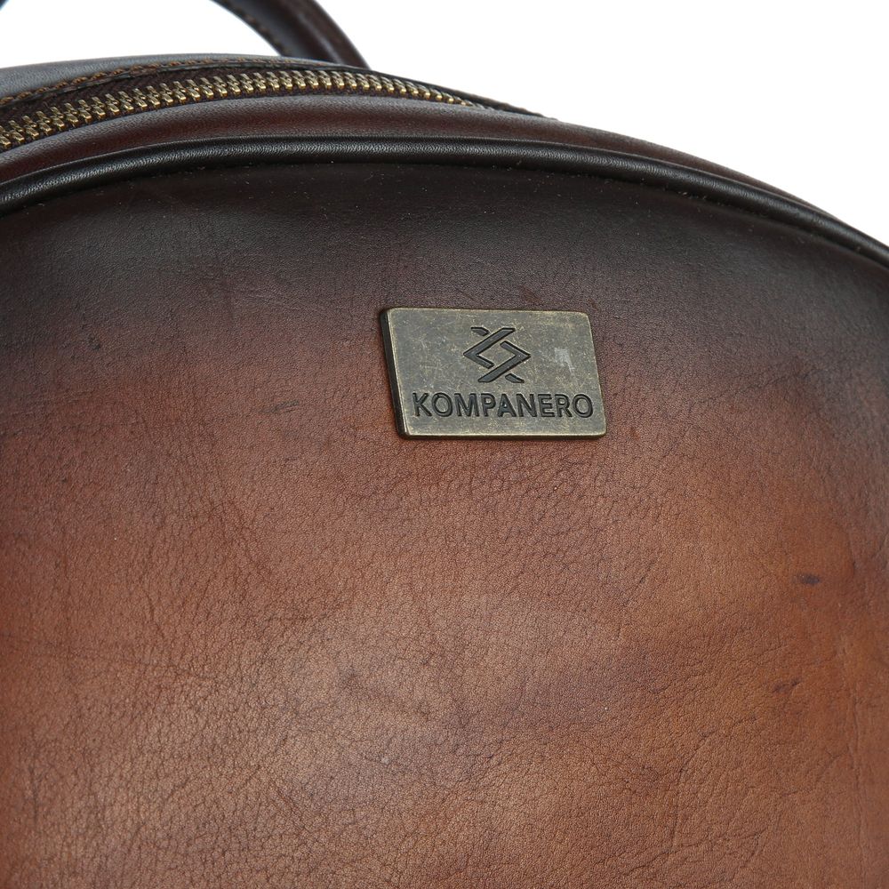 Hard Case Leather Backpack - SHOPSOLONY