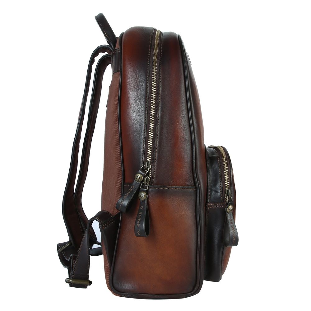 Hard Case Leather Backpack - SHOPSOLONY