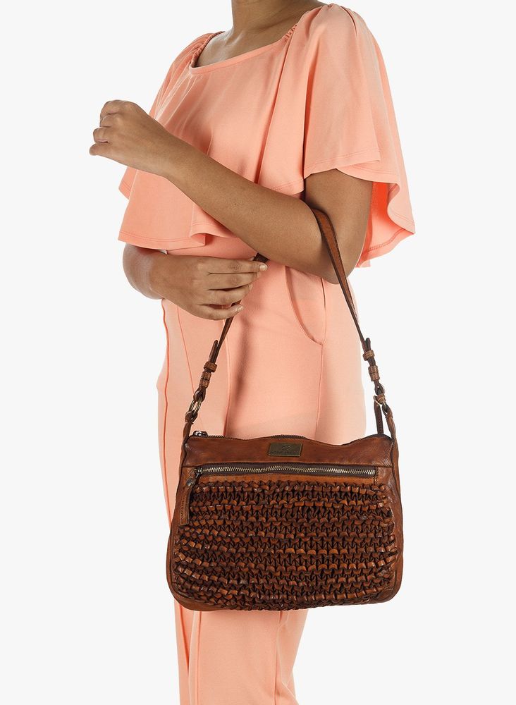 Leather handbag with Crossbody Sling - Rianna - SHOPSOLONY