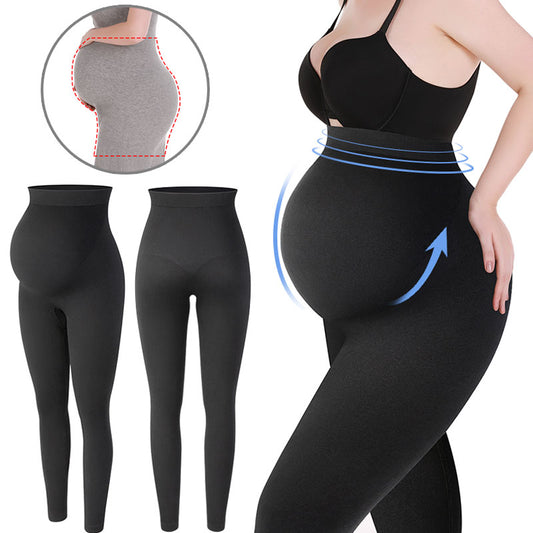 Maternity Leggings High Waist Pregnant Belly Support Legging Women Pregnancy Skinny Pants Body Shaping Fashion Knitted Clothes - SHOPSOLONY