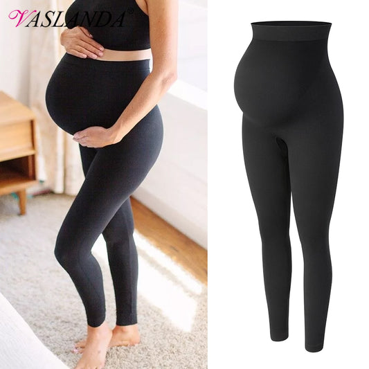 Maternity Leggings High Waist Belly Support Leggins for Pregnant Women Pregnancy Skinny Pants Body Shaping Postpartum Trousers - SHOPSOLONY