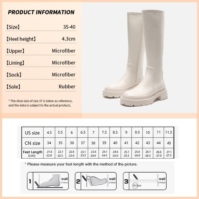 U-Double Brand Women Knee Boots Fashion Casual Platform Winter Shoes For Woman 2022 Warm Fur Long Boots Office Lady Footwear - SHOPSOLONY