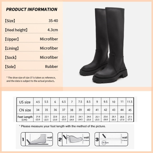 U-Double Brand Women Knee Boots Fashion Casual Platform Winter Shoes For Woman 2022 Warm Fur Long Boots Office Lady Footwear - SHOPSOLONY