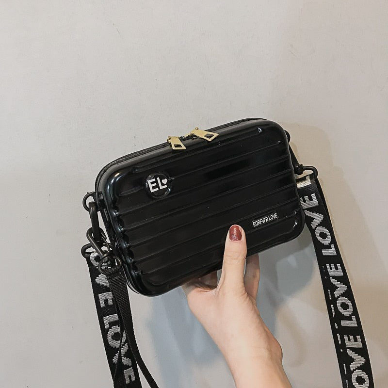 Luxury Hand Bags for Women 2020 New Suitcase Shape Totes Fashion Mini Luggage Bag Women Famous Brand Clutch Bag Mini Box Bag - SOLONY