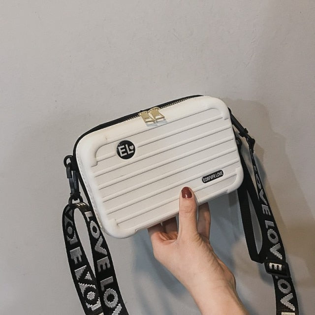 Luxury Hand Bags for Women 2020 New Suitcase Shape Totes Fashion Mini Luggage Bag Women Famous Brand Clutch Bag Mini Box Bag - SOLONY