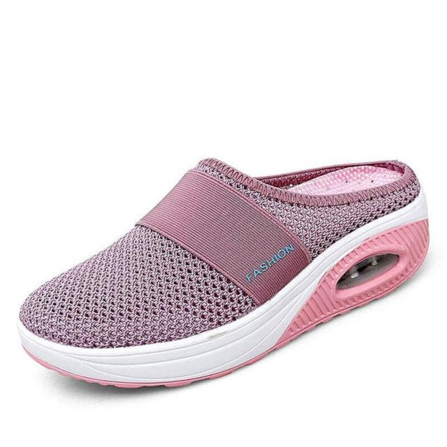 2022 Women Sandals Fashion Wedges Platform Shoes Female Slides Slippers Breathable Mesh Lightweight Ladies Footwear - SHOPSOLONY
