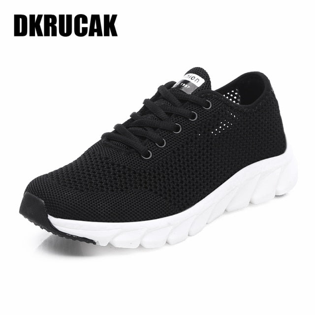 New Mesh Women Sneakers Breathable Flat Shoes Women Lightweight Sports Shoes Non-slip Running Footwear Zapatillas Mujer Casual - SHOPSOLONY
