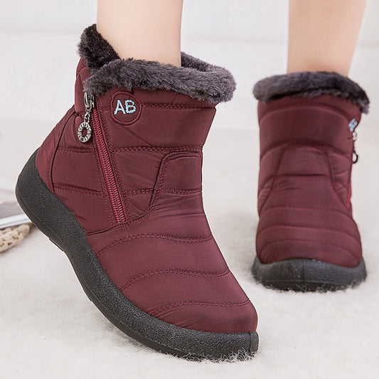 Women Boots 2021 Fashion Waterproof Snow Boots For Winter Shoes Women Casual Lightweight Ankle Botas Mujer Warm Winter Boots - SHOPSOLONY