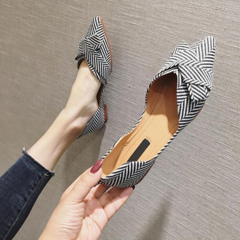 Fashion Flats for Women Shoes 2022 Spring Summer Boat Shoes Pointed toe Casual Slip-on Shoes Elegant Ladies Footwear A1394 - SHOPSOLONY