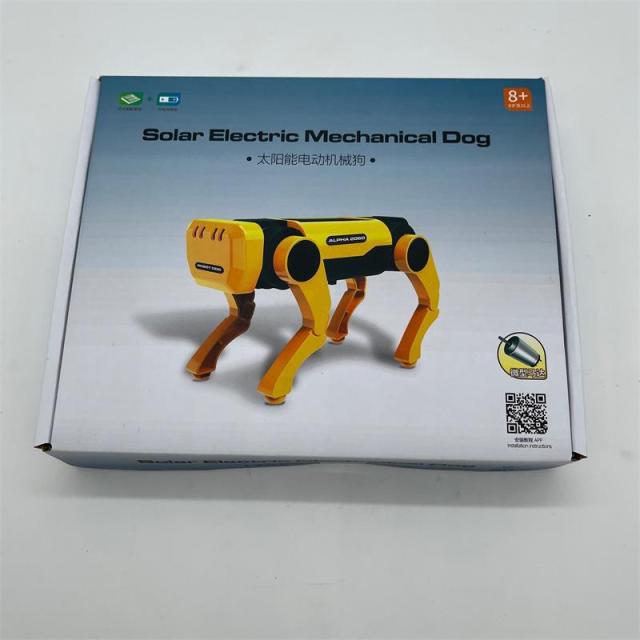 Quadruped Bionic Smart Robot Dog Toys STEM Solar Electric Mechanical Dog Educational Assembly Science Tech Puzzle Toy - SHOPSOLONY