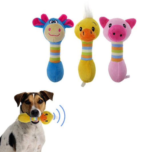 1PC Animal Pet Doy Toys Pet Chew Squeaker Sound Toy for Dog Cats Playing Interactive Pig Duck Toy Pet Supplies - SHOPSOLONY