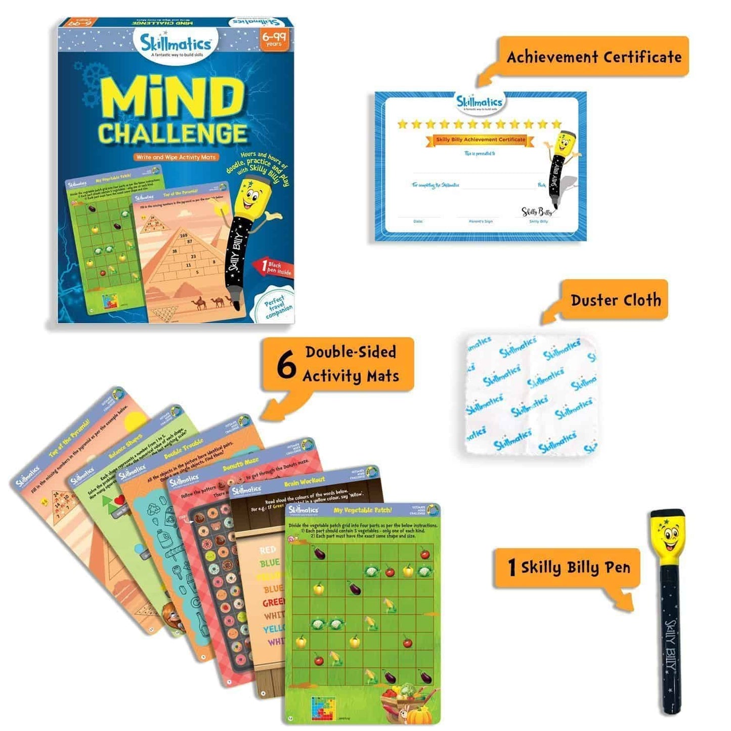 Skillmatics Mind Challenge - Fun And Interactive Repeatable Write & - SOLONY