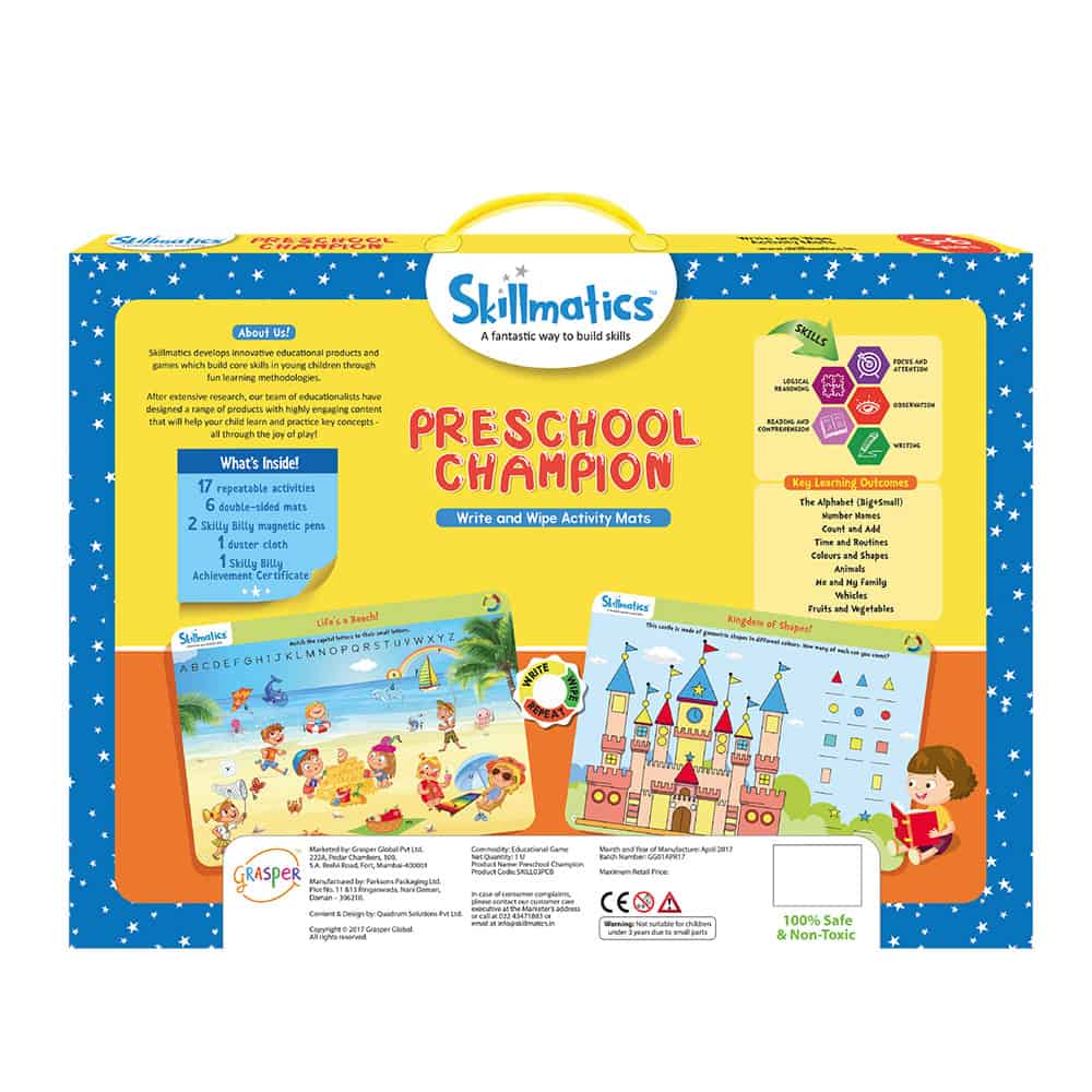 Skillmatics Preschool Champion - Children Early Education - Repeatable - SOLONY
